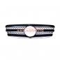 Preview: Upgrade Design Kühlergrill / Sportgrill für Mercedes Benz E-Klasse W211 / S211 Vor-Facelift 02-06 Hochglanz schwarz / chrom