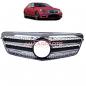 Preview: Upgrade Design Kühlergrill / Sportgrill für Mercedes Benz E-Klasse W212 / S212 Vor-Facelift 09-13 Hochglanz schwarz / chrom