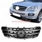 Preview: Upgrade Design Kühlergrill / Sportgrill für Mercedes ML-Klasse / M-Klasse W164 Vor-Facelift 05-08 Hochglanz schwarz / chrom