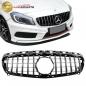 Preview: Upgrade Design Kühlergrill / Sportgrill passend für Mercedes Benz A-Klasse W176 Vor-Facelift 12-15 Hochglanz schwarz / chrom