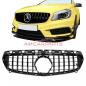 Preview: Upgrade Design Kühlergrill / Sportgrill passend für Mercedes Benz A-Klasse W176 Vor-Facelift 12-15 Hochglanz schwarz