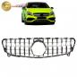 Preview: Upgrade Design Kühlergrill / Sportgrill passend für Mercedes Benz A-Klasse W176 Facelift 15-18 Hochglanz schwarz / chrom