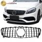Preview: Upgrade Design Kühlergrill / Sportgrill passend für Mercedes Benz A-Klasse W176 Facelift 15-18 Hochglanz schwarz / chrom