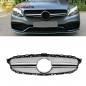 Preview: Upgrade Design Kühlergrill / Sportgrill passend für Mercedes Benz C-Klasse W205 / S205 / A205 / C205 13-18 Matt schwarz / Matt silber