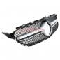 Preview: Upgrade Design Kühlergrill / Sportgrill passend für Mercedes Benz C-Klasse W205 / S205 / A205 / C205 13-18 Matt schwarz / Matt silber