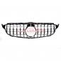 Preview: Upgrade Design Kühlergrill / Sportgrill passend für Mercedes Benz C-Klasse W205 / S205 / A205 / C205 13-18 Hochglanz schwarz / chrom