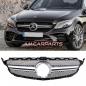 Preview: Upgrade Design Kühlergrill / Sportgrill passend für Mercedes Benz C-Klasse W205 / S205 / A205 / C205 Facelift 18-21 Matt schwarz / Matt silber