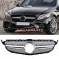 Preview: Upgrade Design Kühlergrill / Sportgrill passend für Mercedes Benz C-Klasse W205 / S205 / A205 / C205 Facelift 18-21 Matt schwarz / Matt silber