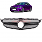 Preview: Upgrade Design Kühlergrill / Sportgrill passend für Mercedes Benz C-Klasse W205 / S205 / A205 / C205 Facelift 18-21 Hochglanz schwarz