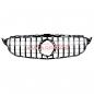 Preview: Upgrade Design Kühlergrill / Sportgrill passend für Mercedes Benz C-Klasse W205 / S205 / A205 / C205 Facelift 18-21 Hochglanz schwarz