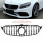Preview: Upgrade Design Kühlergrill / Sportgrill passend für Mercedes Benz C-Klasse W205 / S205 / A205 / C205 Facelift 18-21 Hochglanz schwarz