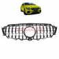 Preview: Upgrade Design Kühlergrill / Sportgrill passend für Mercedes Benz E-Klasse W213 / S213 / A238 / C238 Vor-Facelift 16-20 Hochglanz schwarz / chrom