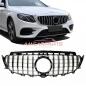 Preview: Upgrade Design Kühlergrill / Sportgrill für Mercedes Benz E-Klasse W213 / S213 / A238 / C238 Vor-Facelift 16-20 Hochglanz schwarz / chrom