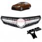 Preview: Upgrade Design Kühlergrill / Sportgrill passend für Mercedes Benz E-Klasse C207 / A207 09-13 Matt schwarz / Matt silber / chrom
