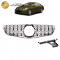 Preview: Upgrade Design Kühlergrill / Sportgrill passend für Mercedes Benz E-Klasse C207 / A207 Vor-Facelift 09-13 Hochglanz schwarz / chrom