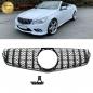 Preview: Upgrade Design Kühlergrill / Sportgrill für Mercedes Benz E-Klasse C207 / A207 Vor-Facelift 09-13 Hochglanz schwarz / chrom