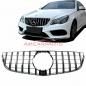 Preview: Upgrade Design Kühlergrill / Sportgrill für Mercedes Benz E-Klasse C207 / A207 Facelift 13-17 Hochglanz schwarz / chrom