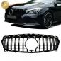 Preview: Upgrade Design Kühlergrill / Sportgrill passend für Mercedes Benz CLA C117 / X117 Facelift 16-18 Hochglanz schwarz