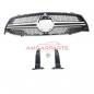 Preview: Upgrade Design Kühlergrill / Sportgrill passend für Mercedes Benz CLA C118 / X118 19+ Matt schwarz / Matt silber