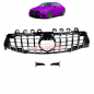 Preview: Upgrade Design Kühlergrill / Sportgrill passend für Mercedes Benz CLA C118 19+ Hochglanz schwarz / chrom