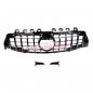 Preview: Upgrade Design Kühlergrill / Sportgrill passend für Mercedes Benz CLA C118 19+ Hochglanz schwarz / chrom