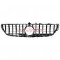 Preview: Upgrade Design Kühlergrill / Sportgrill für Mercedes Benz CLS (C218) Facelift 14-18 Hochglanz schwarz / chrom