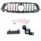 Preview: Upgrade Design Kühlergrill / Sportgrill für Mercedes Benz E-Klasse W213 / S213 / A238 / C238 Facelift 20-23 Carbon-Optik / Hochglanz schwarz + rote Akzentstreifen