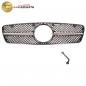 Preview: Upgrade Design Kühlergrill / Sportgrill passend für Mercedes Benz C-Klasse W203 / S203 00-07 Hochglanz schwarz / chrom