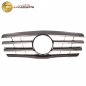 Preview: Upgrade Design Kühlergrill / Sportgrill für Mercedes Benz E-Klasse W210 / S210 Facelift 99-02 Hochglanz schwarz / chrom