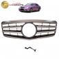 Preview: Upgrade Design Kühlergrill / Sportgrill für Mercedes Benz E-Klasse W211 / S211 Facelift 06-09 Hochglanz schwarz / chrom