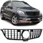 Preview: Upgrade Design Kühlergrill / Sportgrill für Mercedes ML-Klasse W166 11-15 Hochglanz schwarz