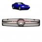 Preview: Upgrade Design Kühlergrill / Sportgrill passend für Mercedes Benz SL R129 89-01 Hochglanz schwarz / chrom