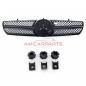 Preview: Upgrade Design Kühlergrill / Sportgrill für Mercedes Benz CL-Klasse (C215) 99-06 Hochglanz schwarz