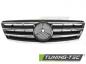 Preview: Upgrade Sportgrill / Kühlergrill passend für Mercedes Benz C-Klasse W203 00-07 Hochglanz schwarz/chrom