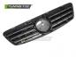 Preview: Upgrade Design Sportgrill / Kühlergrill passend für Mercedes Benz S-Klasse W220 98-02 Hochglanz schwarz /chrom