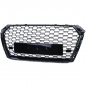 Preview: Upgrade Design Kühlergrill Wabengrill Schwarz Hochglanz für Audi A4 B9 ab 2015-2019 kein RS4