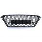 Preview: Upgrade Design Kühlergrill Wabengrill Schwarz Hochglanz für Audi A4 B9 ab 2015-2019 kein RS4
