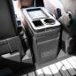 Preview: Black Edition Staufach Mittelkonsole Ablage für VW T4 90-03 mit RGB Farbwechsel-LED Beleuchtung, USB und Induktions-Ladestation