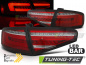 Preview: Voll LED Lightbar Design Rückleuchten für Audi A4 B8 (8K) Facelift Limousine 12-15 rot/klar mit dynamischem Blinker