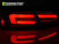 Preview: Voll LED Lightbar Design Rückleuchten für Audi A4 B8 (8K) Facelift Limousine 12-15 rot/klar mit dynamischem Blinker