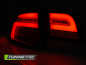 Mobile Preview: Voll LED Lightbar Design Rückleuchten für Audi A3 8P Sportback 08-12 rot/chrom mit dynamischem Blinker