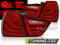 Preview: LED Lightbar Design Rückleuchten für BMW 3er E91 LCI Touring 09-11 rot/klar