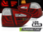 Preview: LED Lightbar Design Rückleuchten für BMW 3er E91 Touring 05-08 rot/silber/klar