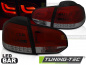 Preview: LED Lightbar Design Rückleuchten für VW Golf 6 (VI) 08-12 rot/rauch mit LED Blinker