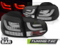 Preview: LED Lightbar Design Rückleuchten für VW Golf 6 (VI) 08-12 schwarz/klar