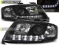 Mobile Preview: LED Tagfahrlicht Design Scheinwerfer für Audi A6 4B 97-01 schwarz