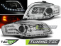Preview: LED Tagfahrlicht Design Scheinwerfer für Audi A4 B7 05-08 chrom