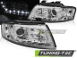 Preview: LED Tagfahrlicht Design Scheinwerfer für Audi A4 B6 Cabrio (8H) 02-06 chrom
