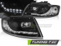 Preview: LED Tagfahrlicht Design Scheinwerfer für Audi A4 B6 Cabrio (8H) 02-06 schwarz