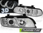 Preview: LED 3D Angel Eyes Scheinwerfer für BMW 5er E39 95-03 chrom